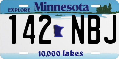 MN license plate 142NBJ