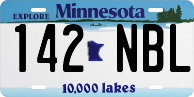 MN license plate 142NBL