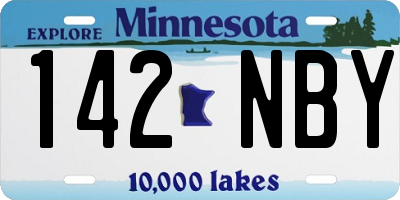 MN license plate 142NBY