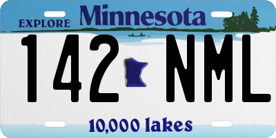 MN license plate 142NML
