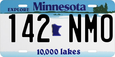 MN license plate 142NMO
