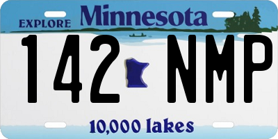 MN license plate 142NMP