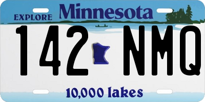 MN license plate 142NMQ