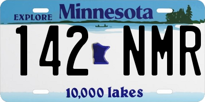 MN license plate 142NMR