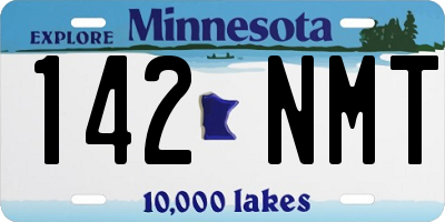 MN license plate 142NMT