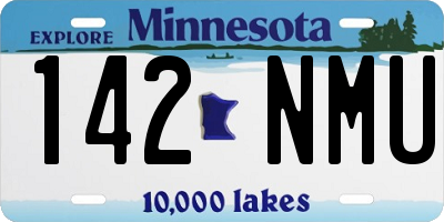 MN license plate 142NMU