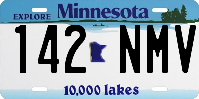 MN license plate 142NMV