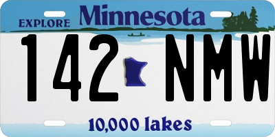MN license plate 142NMW
