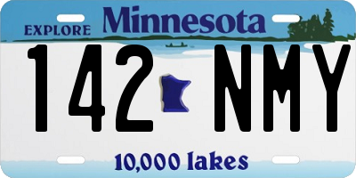 MN license plate 142NMY
