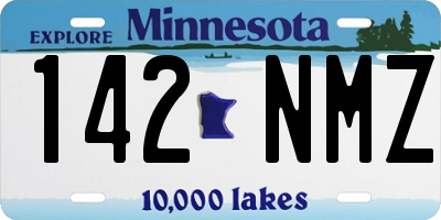 MN license plate 142NMZ
