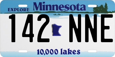 MN license plate 142NNE