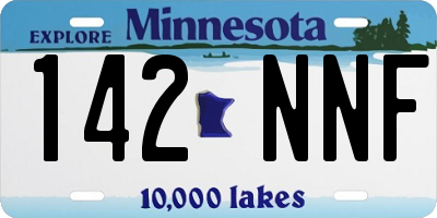 MN license plate 142NNF