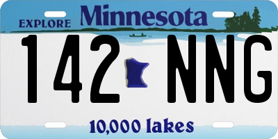MN license plate 142NNG