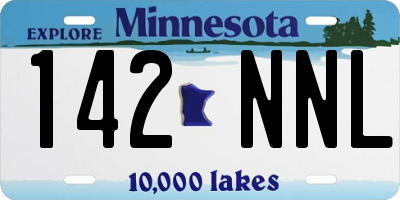 MN license plate 142NNL