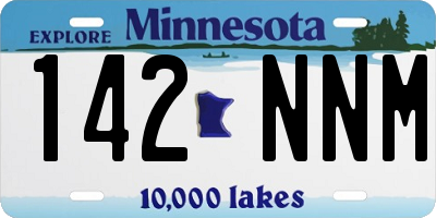 MN license plate 142NNM