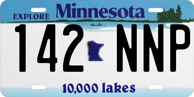 MN license plate 142NNP