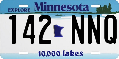 MN license plate 142NNQ