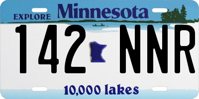 MN license plate 142NNR