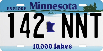 MN license plate 142NNT