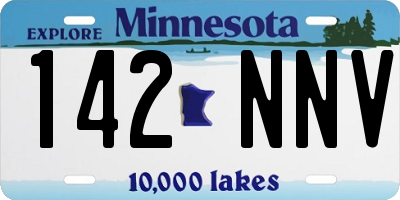 MN license plate 142NNV