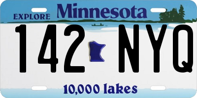 MN license plate 142NYQ