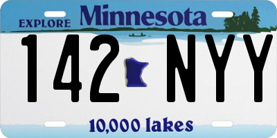 MN license plate 142NYY