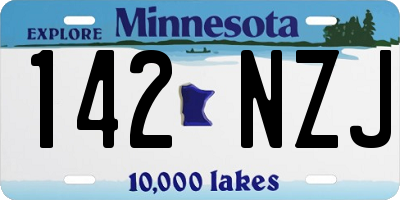 MN license plate 142NZJ