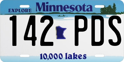 MN license plate 142PDS