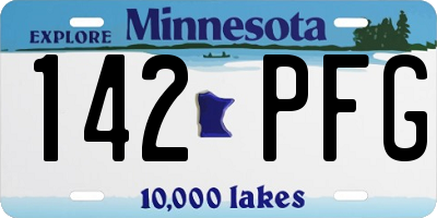 MN license plate 142PFG