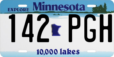 MN license plate 142PGH