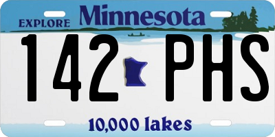 MN license plate 142PHS