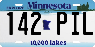 MN license plate 142PIL