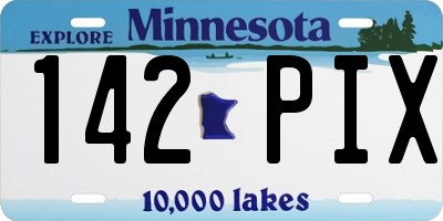 MN license plate 142PIX