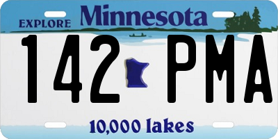 MN license plate 142PMA