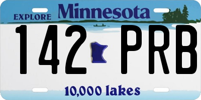 MN license plate 142PRB