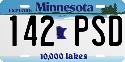 MN license plate 142PSD