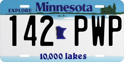 MN license plate 142PWP