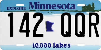 MN license plate 142QQR