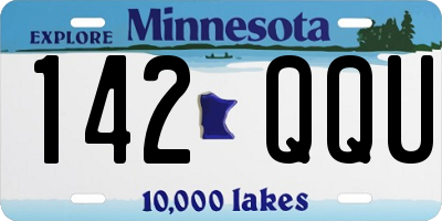 MN license plate 142QQU