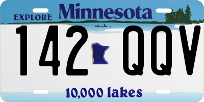 MN license plate 142QQV