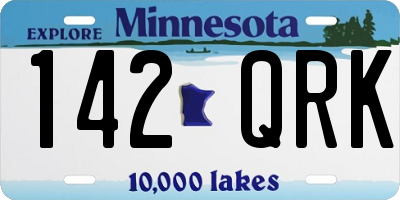 MN license plate 142QRK