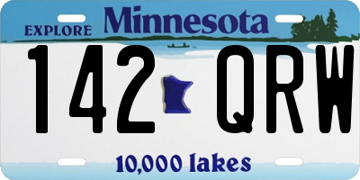 MN license plate 142QRW