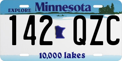 MN license plate 142QZC