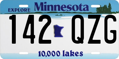 MN license plate 142QZG
