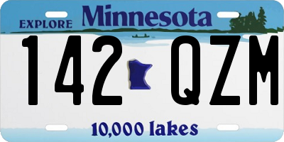 MN license plate 142QZM