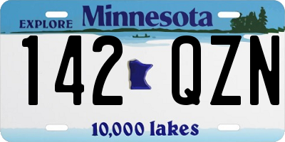 MN license plate 142QZN