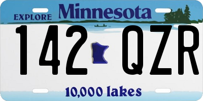 MN license plate 142QZR