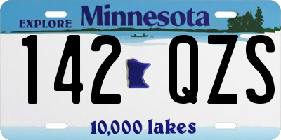 MN license plate 142QZS
