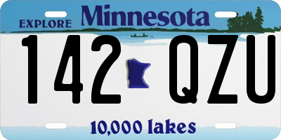 MN license plate 142QZU