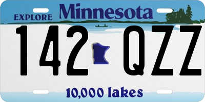 MN license plate 142QZZ